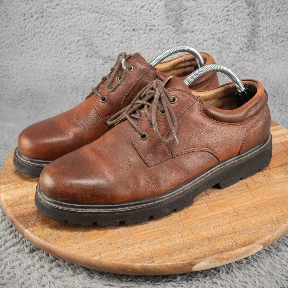 Bass Hamilton Low Boots 1428-200 Men's 10, Leather‎ Upper Oil Resistant Brown